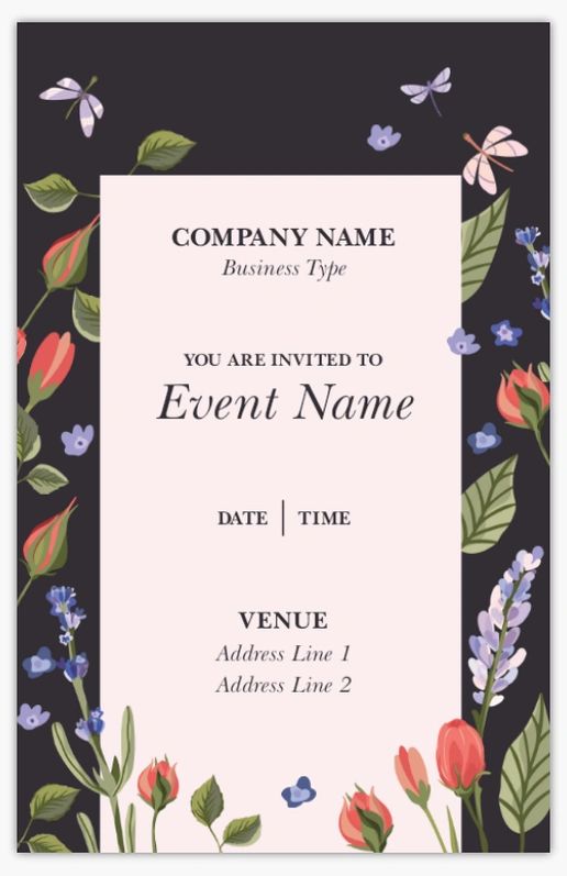 A floral company party gray design