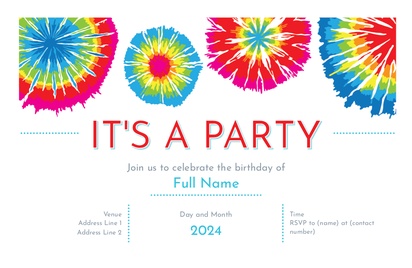 A party colors white blue design for Birthday