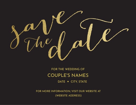 A pastel foil black brown design for Save the Date