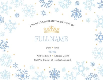 A crown wintry black white design for Events