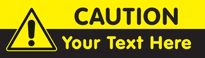 A generic caution sign yellow black design
