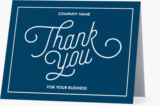 A business thank you professional blue white design