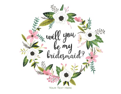 A will you be in my bridal party bridesmaid gray cream design for Events