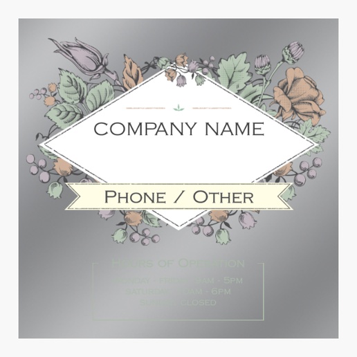 A flowers foil gray cream design for General Party