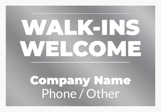 A walk ins welcome appointment cream design