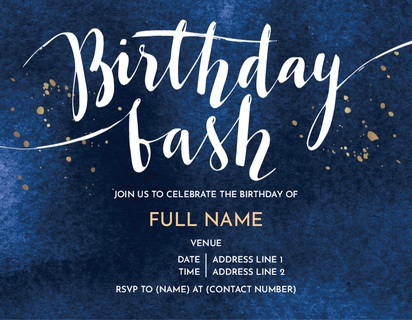 A navy lettering blue gray design for Birthday