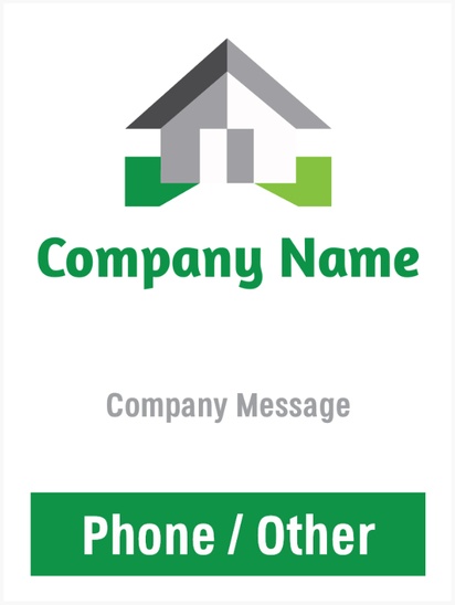 A property manager foil green gray design for Modern & Simple
