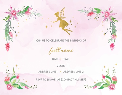 A fairy princess florals white pink design for Princess & Fairies