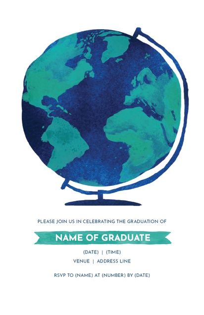 A college graduation blue design for Graduation Party