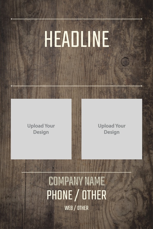 A rustic masculine gray brown design with 2 uploads
