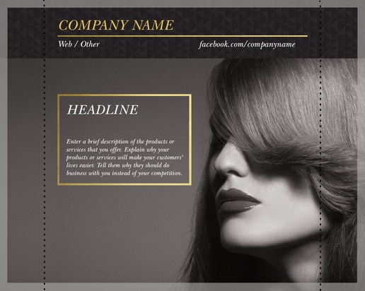 A hair beauty salon gray black design for Modern & Simple