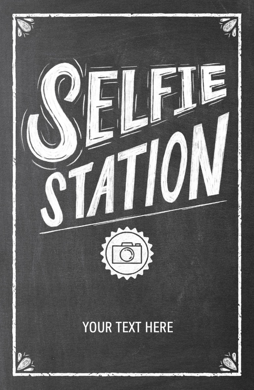 A graduation selfie station photo booth gray white design for General Party