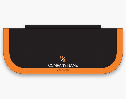 A simple monogram black orange design