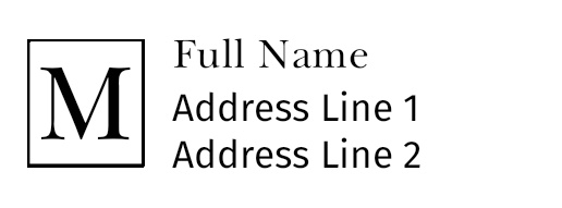 A address monogram cream design for Address