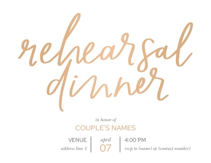 A typography gold cream design for Wedding