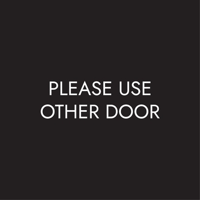 A other door please use other door black gray design