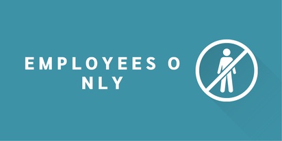 A employees only employees gray white design