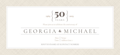 A anniversary gala 50 years white cream design for Occasion