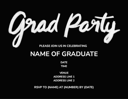 A typography graduation party black white design for Modern & Simple