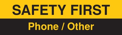 A safety social black yellow design