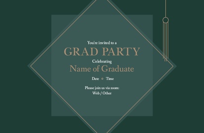 A graduation party virtual graduation black gray design for Graduation Party