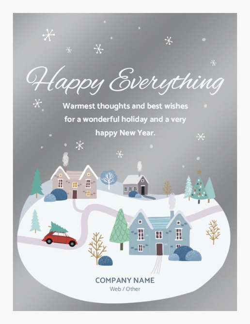 A winter holiday white gray design for Holiday