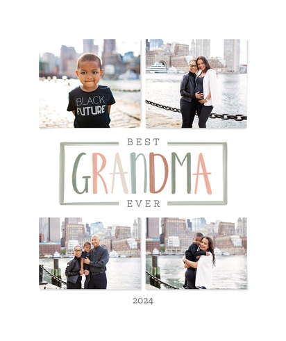 A photo best grandma ever white cream design for Events with 4 uploads