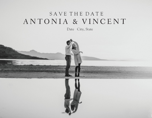 A wedding save the date photo white gray design for Season with 1 uploads
