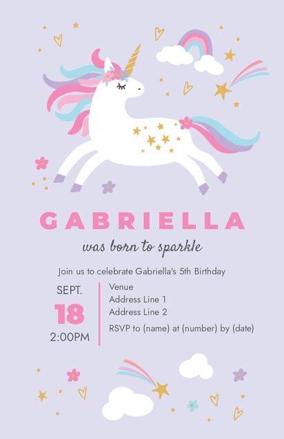A magical unicorn unicorn party white pink design for Age