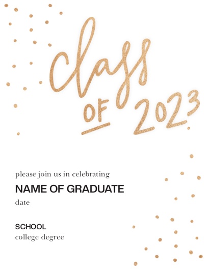 A grad graduation announcement cream design for Graduation Announcements