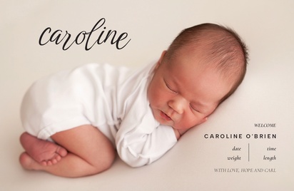 A birth announcement minimal black design for Modern & Simple with 1 uploads