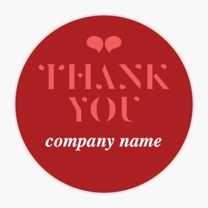 Business Thank You Stickers Custom Logo Round
