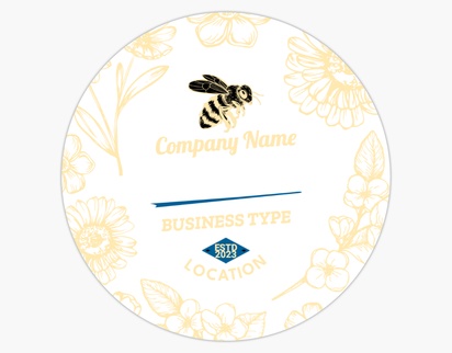 A organic honey comb cream blue design for Floral