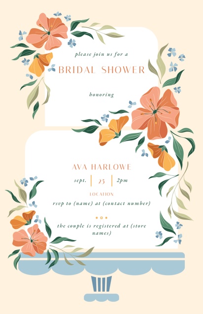 A floral bridal shower brunch cream white design for Bridal Shower