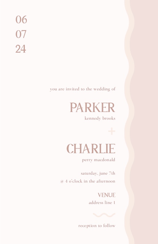 A shapes summer white design for Wedding Invitations