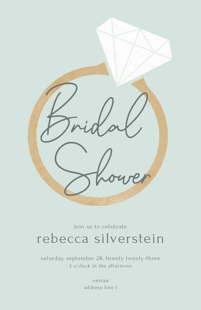 A engagement ring bridal shower white cream design for Summer