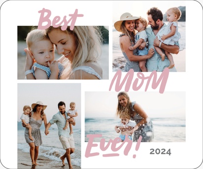 A collage best mom pink gray design for Theme with 4 uploads