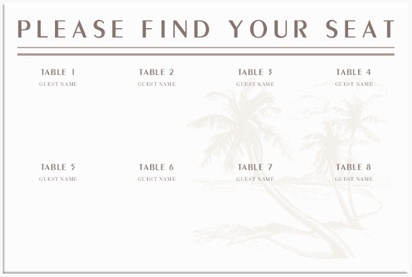 A travel wedding seating chart white gray design for Theme
