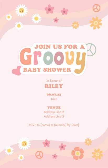 A baby shower baby white pink design for Baby