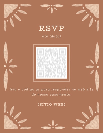 Convite de casamento outono e cartões de confirmação de presença