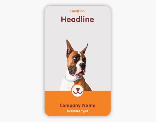 A kennels dog walking white orange design for Animals & Pet Care