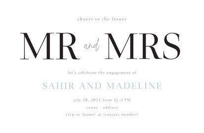 A modern engagement party black gray design for Traditional & Classic