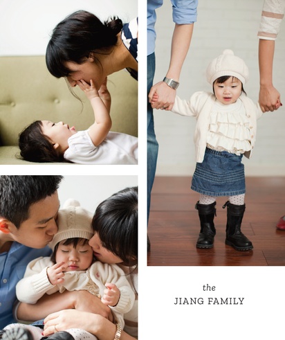 A family photos simple cream white design for Theme with 3 uploads