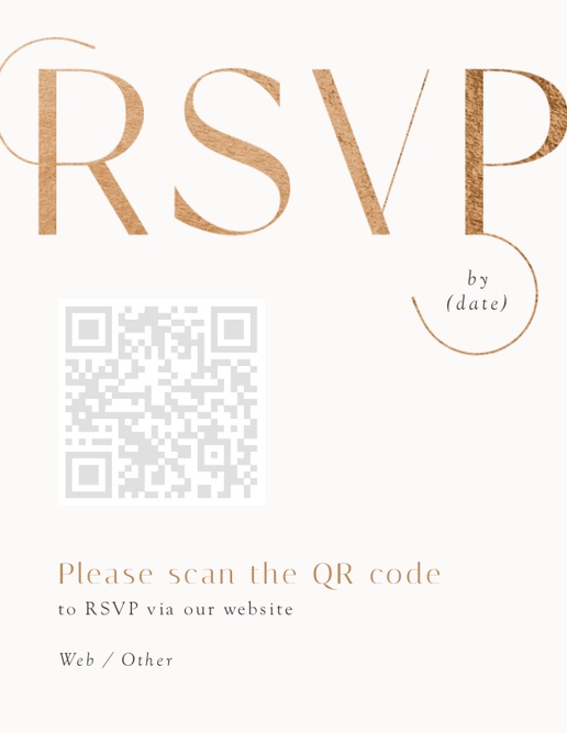 A texture gold and black white cream design for QR Code