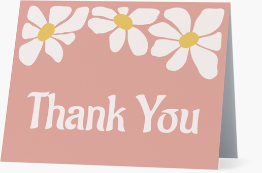 A thank you retro  vintage pink white design for Floral