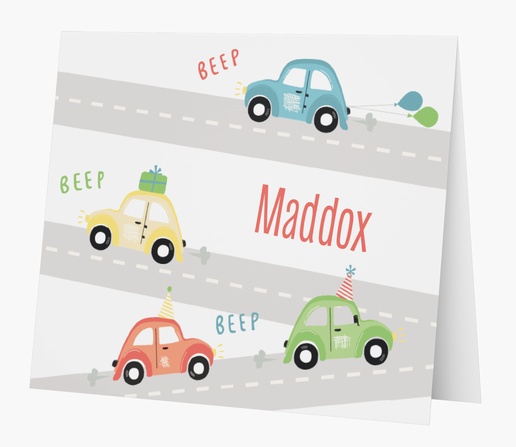 A cars kids note card gray design for Kids