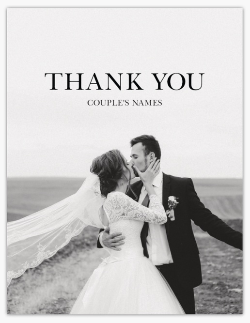 A minimal thank you black gray design for Photo with 1 uploads