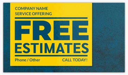 A pricing estimate free estimate blue yellow design