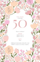 A florals thirtieth white pink design for Birthday