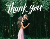 A picture thank you white design for Wedding with 1 uploads